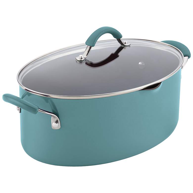 Image 1 Rachael Ray Cucina 8-Quart Agave Blue Pasta Pot