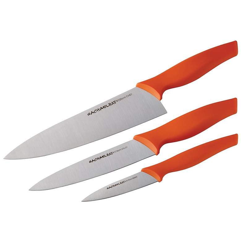 Image 1 Rachael Ray Cutlery 3-Piece Japanese Orange Knife Set