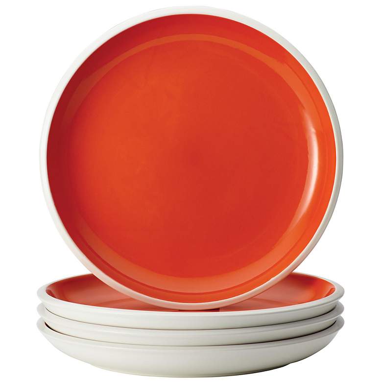 Image 1 Rachael Ray Dinnerware Rise 4-Piece Orange Plate Set