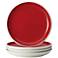 Rachael Ray Dinnerware Rise 4-Piece Red Dinner Plate Set