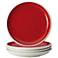 Rachael Ray Dinnerware Rise 4-Piece Red Plate Set