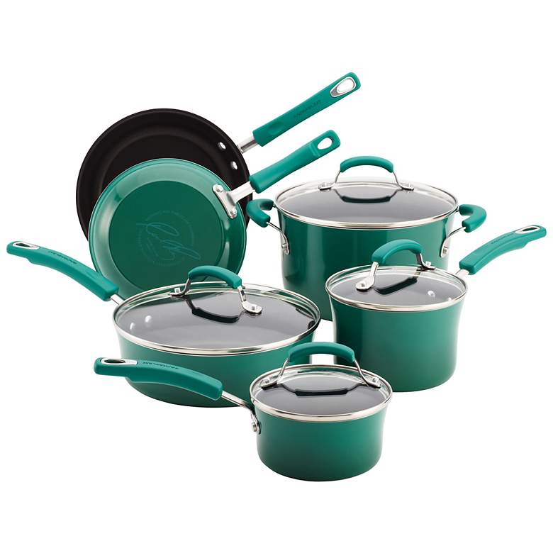 Image 1 Rachael Ray Fennel Non-Stick 10-Piece Cookware Set