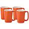Rachael Ray Round and Square 4-Piece Orange Mug Set