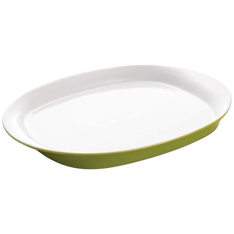 Image 1 Rachael Ray Round and Square Green 14 inch Oval Platter