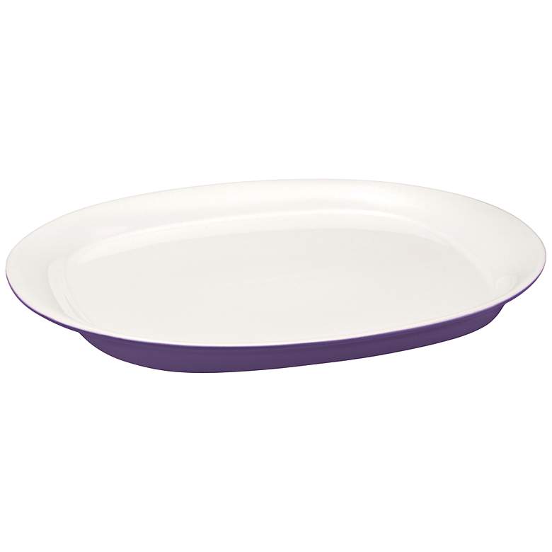 Image 1 Rachael Ray Round and Square Purple 10 inchx14 inch Oval Platter