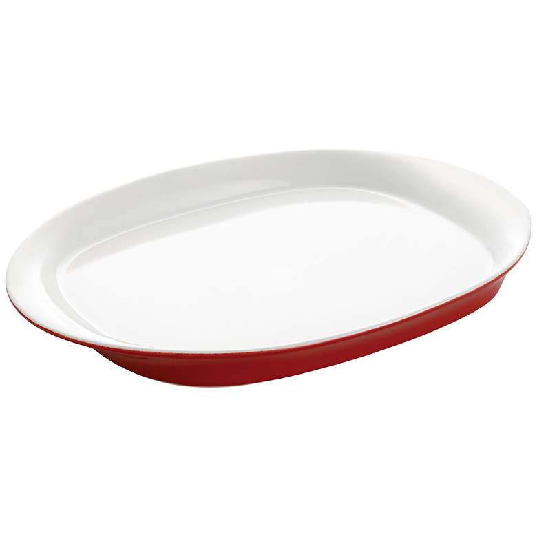 Image 1 Rachael Ray Round and Square Red 14 inch Oval Platter