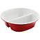Rachael Ray Round and Square Red Divided Dish