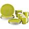 Rachael Ray Round/Square 16-Pc Green Apple Dinnerware Set