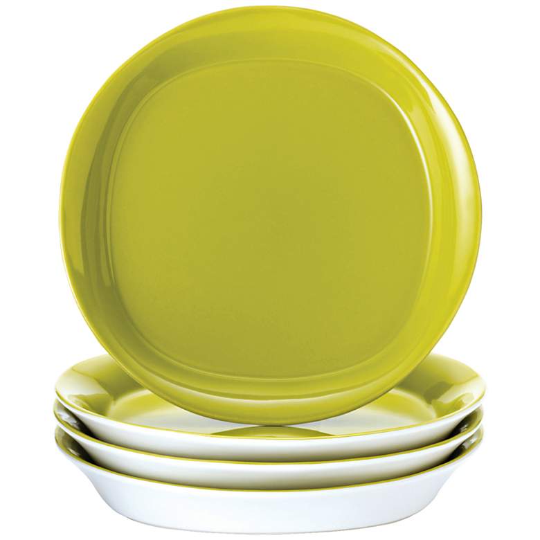 Image 1 Rachael Ray Round/Square 4-Pc Green Apple Salad Plate Set