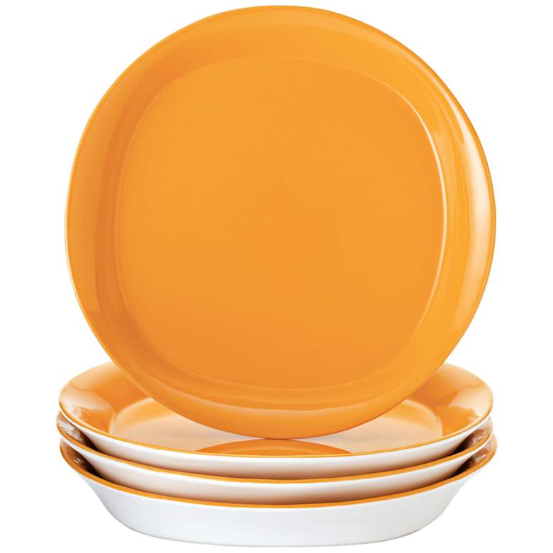 Image 1 Rachael Ray Round/Square 4-Pc Lemon Zest Salad Plate Set
