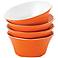 Rachael Ray Round/Square 4-Piece Orange Cereal Bowl Set
