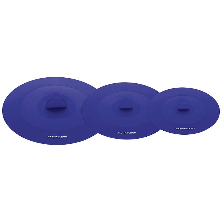 Image 1 Rachael Ray Set of 3 Blue Suction Lids