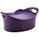 Rachael Ray Stoneware Casseroval 4.25qt Purple Baking Dish