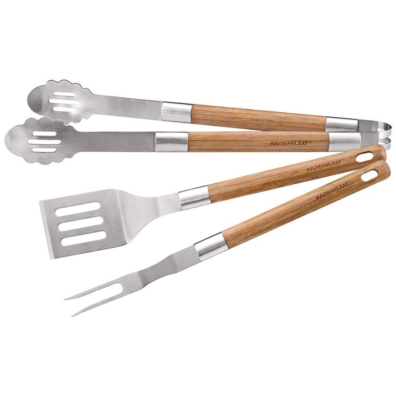 Image 1 Rachael Ray Tools 3-Piece Bamboo BBQ Set