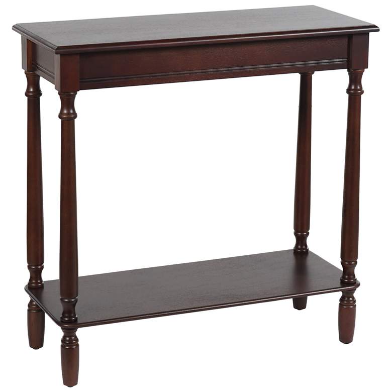 Image 1 Rachel 28.25" High Walnut Storage Shelf End Table