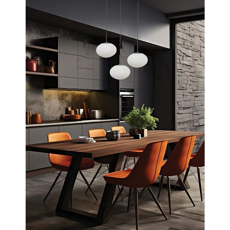 Image 2 Rachel 32" Wide 3 Light Matte Black Pendant more views