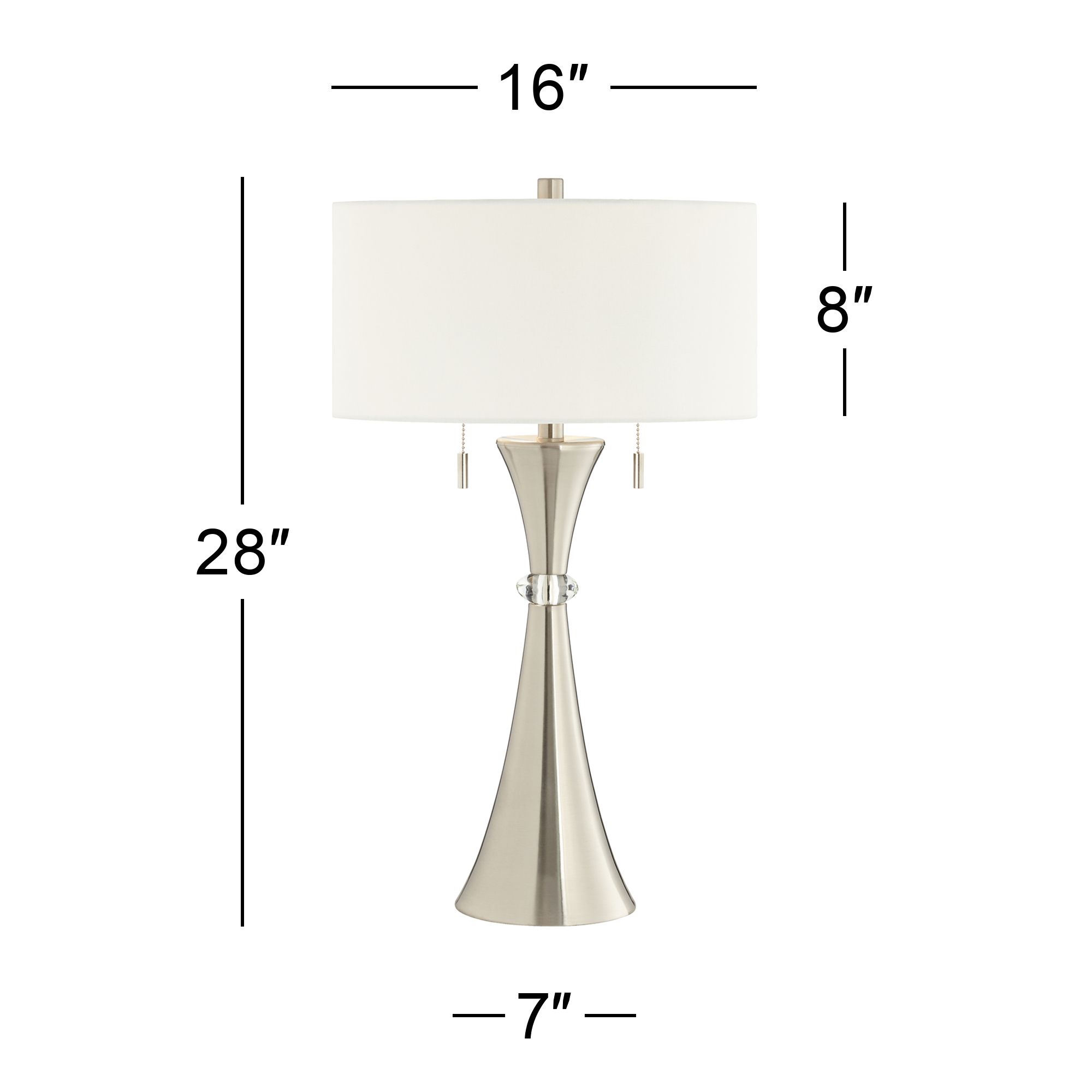 rachel concave column metal table lamp set of 2