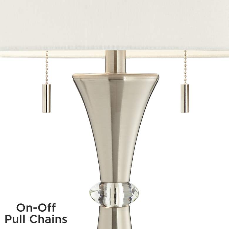 Image 3 Rachel Concave Column Metal Table Lamps With 8 inch Square Risers more views
