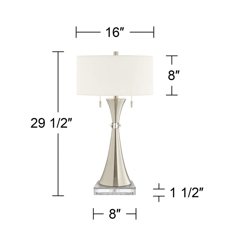 Image 5 Rachel Concave Column Metal Table Lamps With 8 inch Square Risers more views