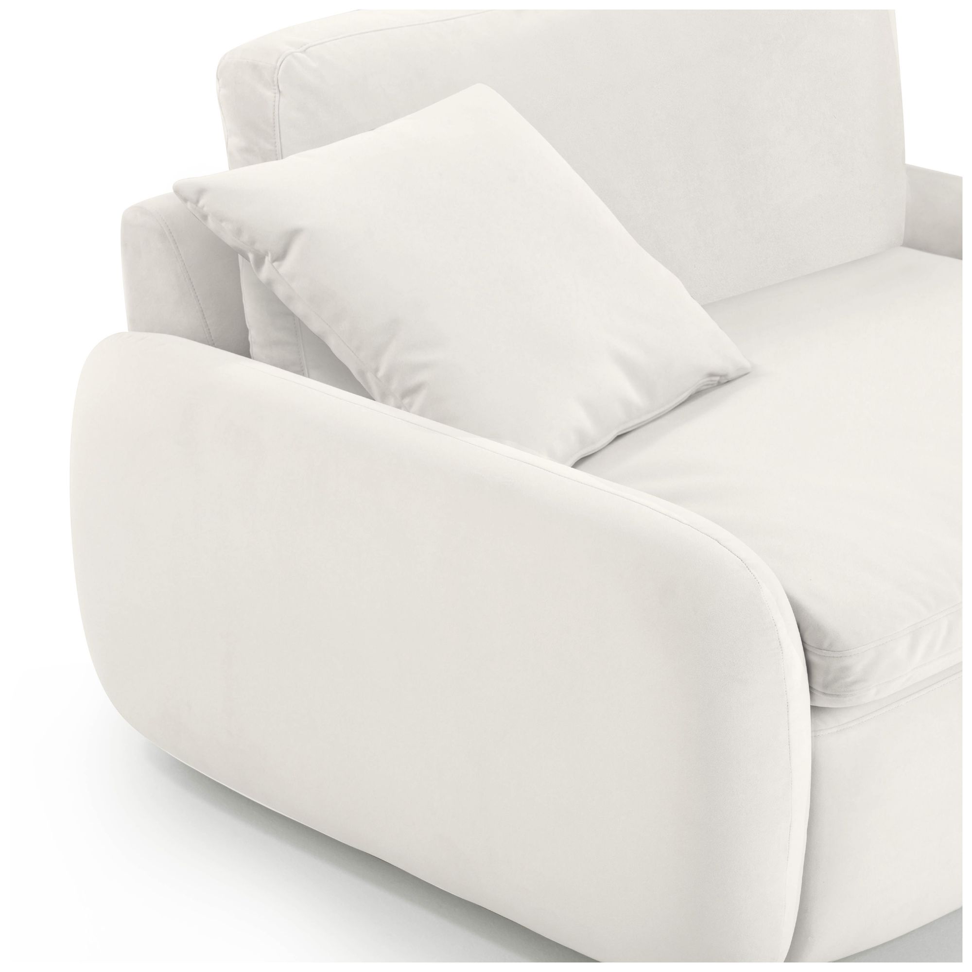 Image 5 Rachelle Cream Velvet Lounge Chair more views