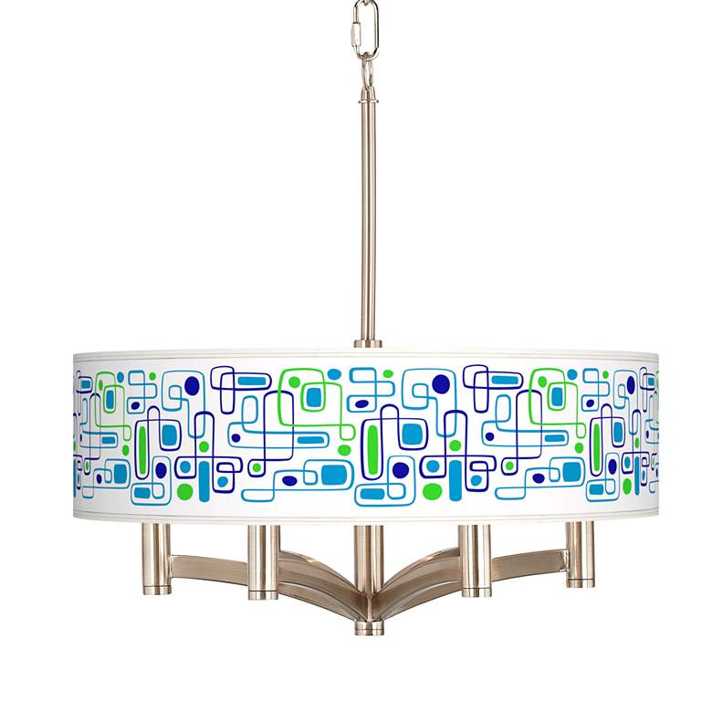 Image 1 Racktrack Ava 6-Light Nickel Pendant Chandelier