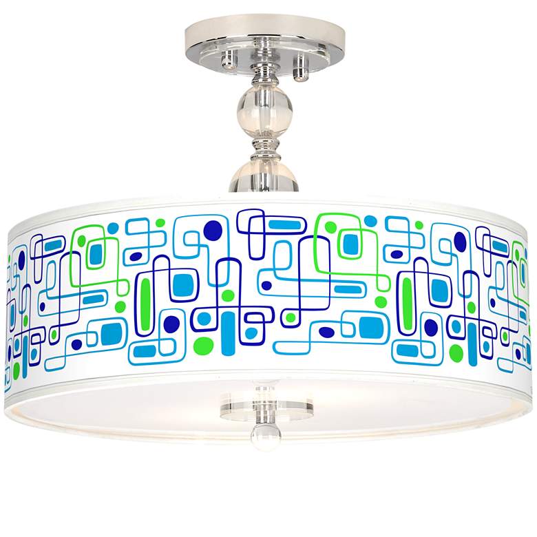 Image 1 Racktrack Giclee 16" Wide Semi-Flush Ceiling Light