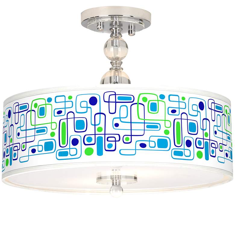 Image 1 Racktrack Giclee 16 inch Wide Semi-Flush Ceiling Light