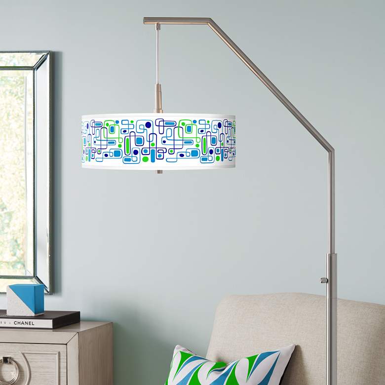 Image 1 Racktrack Giclee Shade Arc Floor Lamp