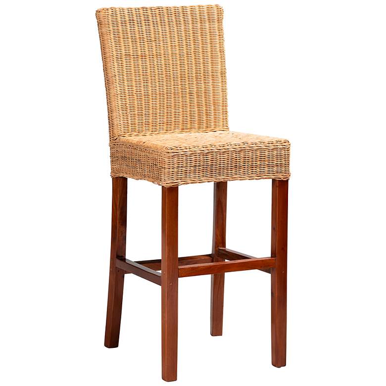 Image 2 Racquel 29 inch Natural Brown Rattan Bar Stool