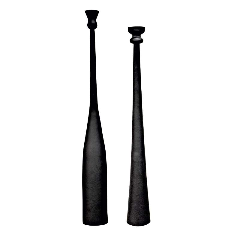 Image 2 Raddix Aluminum Candle Stand Black Large more views