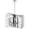 Radial 30"W Rectangular Nickel Black 5-Light Pendant Light