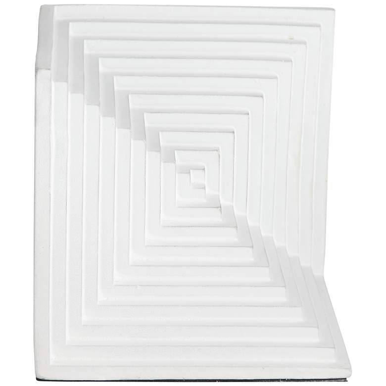 Image 4 Radial Times 4" High Matte White Square Decorative Cube more views
