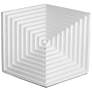 Radial Times 4" High Matte White Square Decorative Cube