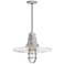 Radial Wave 7" High Galvanized Outdoor Hanging Light
