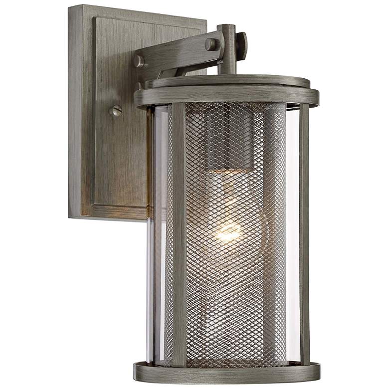 Image 1 Radian 12 1/2 inch High Brushed Nickel Outdoor Wall Light