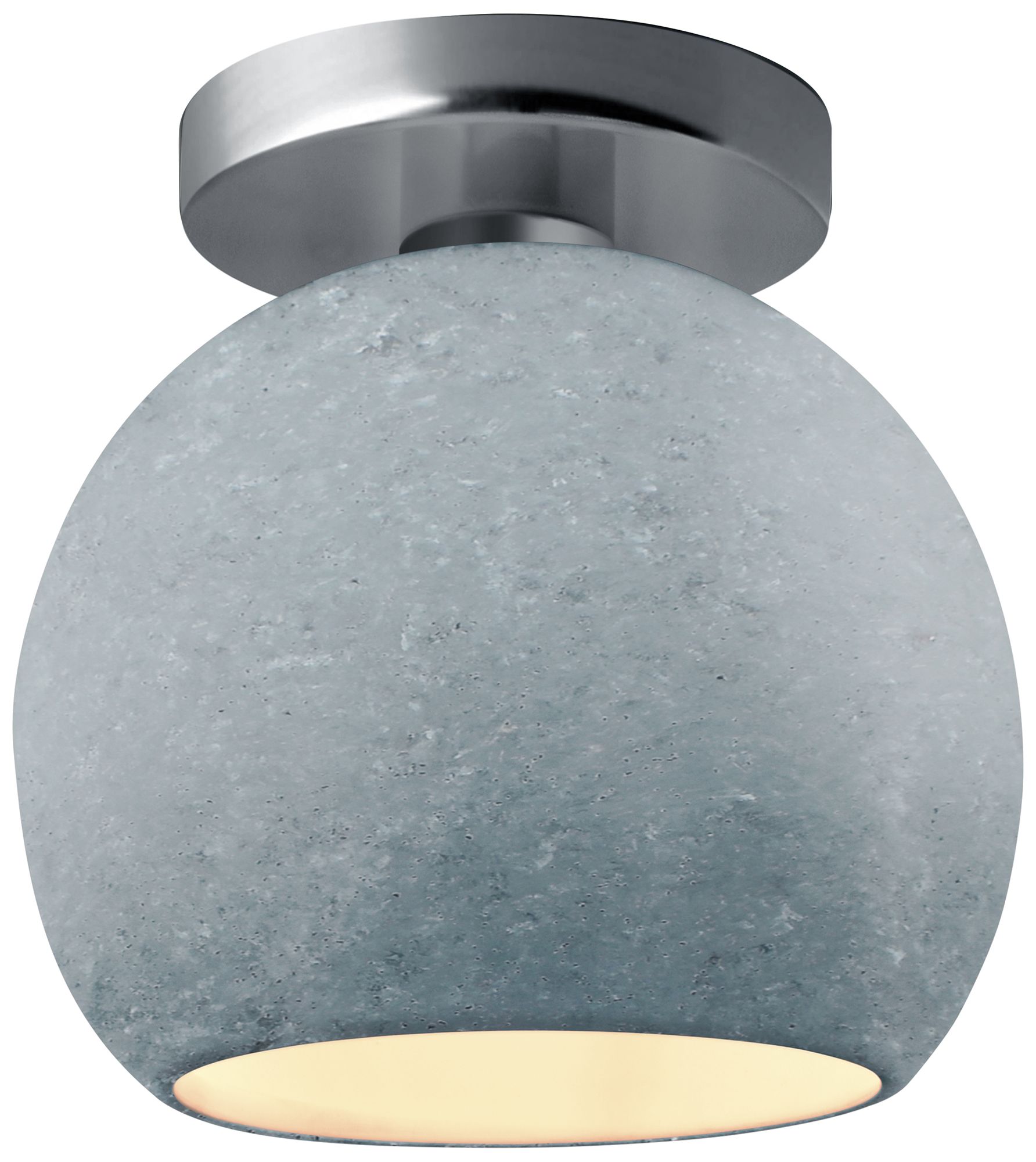 Radiance 10" Medium Globe Nickel LED Semi.Flush w/Concrete S Made to O