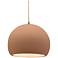 Radiance 10"W Adobe Frame Brushed Nickel Globe Beige Twisted Cord Pend