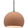 1_Radiance 10"W Adobe Frame Matte Black Metal Medium Globe Black Cord Pe