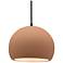 Radiance 10"W Adobe Frame Matte Black Metal Medium Globe Black Cord Pe