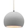 1_Radiance 10"W Bisque Frame Matte Black Globe Beige Twisted Cord Pendan