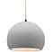 Radiance 10"W Bisque Frame Matte Black Globe Beige Twisted Cord Pendan