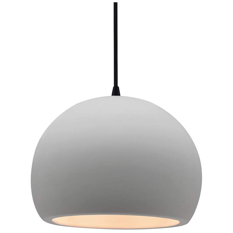 Image 1 Radiance 10"W Bisque Frame Matte Black Medium Globe Black Cord LED Pen