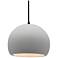 Radiance 10"W Bisque Frame Matte Black Medium Globe Black Cord Pendant