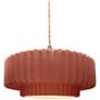 1_Radiance 10"W Brushed Nickel Mini Pendant w/ Canyon Clay Shade