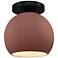 Radiance 10"W Canyon Clay Frame Matte Black Metal Medium Globe Semi.Fl