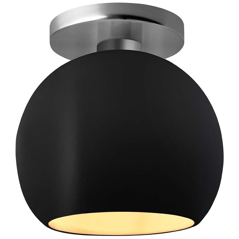 Image 1 Radiance 10"W Carbon/Gold Frame Brushed Nickel Medium Globe LED Semi.F