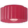 Radiance 10"W Cerise Medium Gear Outdoor Flush.Mount