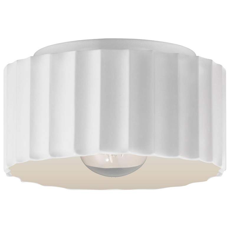 Image 1 Radiance 10"W Gloss White Medium Gear Flush.Mount