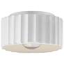 Radiance 10"W Gloss White Medium Gear Outdoor Flush.Mount