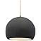 Radiance 10"W Grey Frame Nickel Globe Beige Twisted Cord LED Pendant